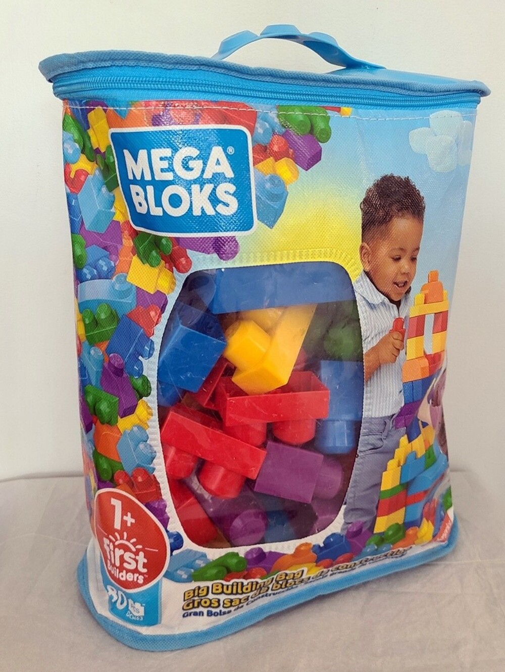 Fisher-Price Mega Bloks - 80pcs First Builders Big Building Bag Toy Game